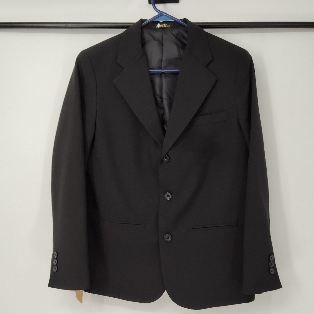 George Boys Black Blazer with Notch Lapels Size 14H